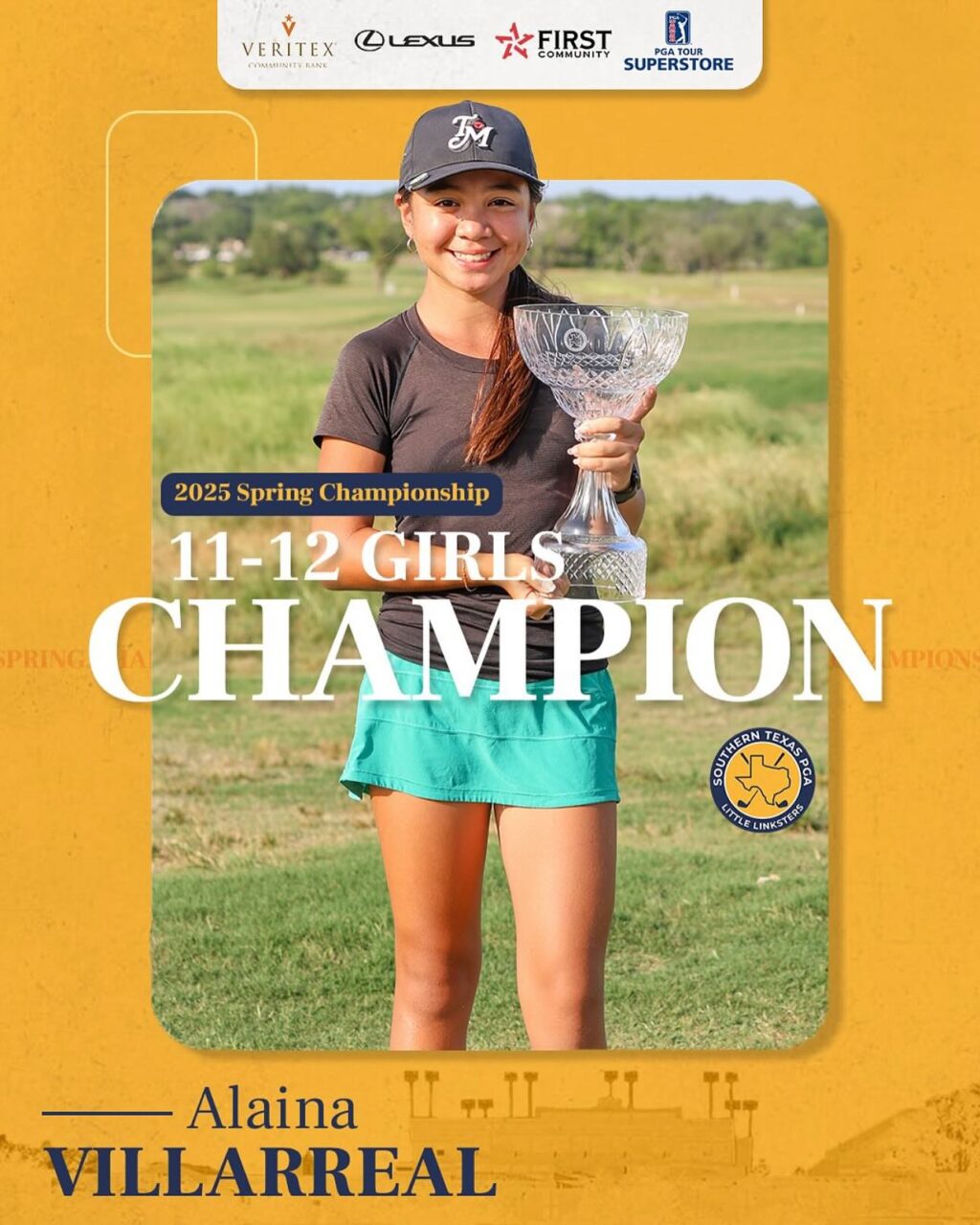 Instagram post from alaina.villarreal_htx_golfer. This post is in position 1.